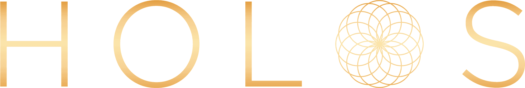 HOLOS logo — Gold on dark