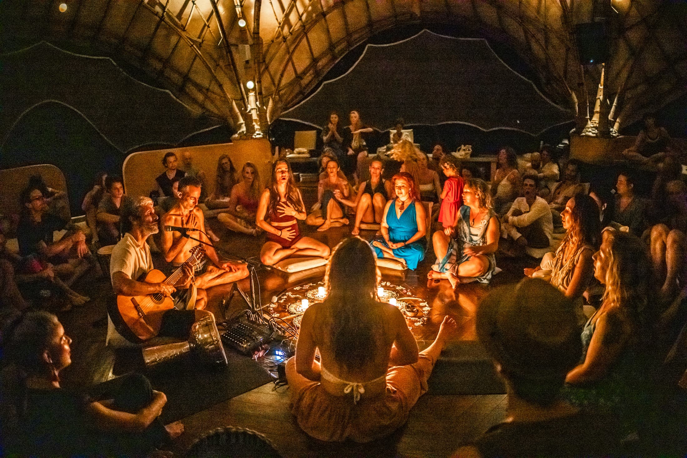 Dancers in ceremony at Holos
